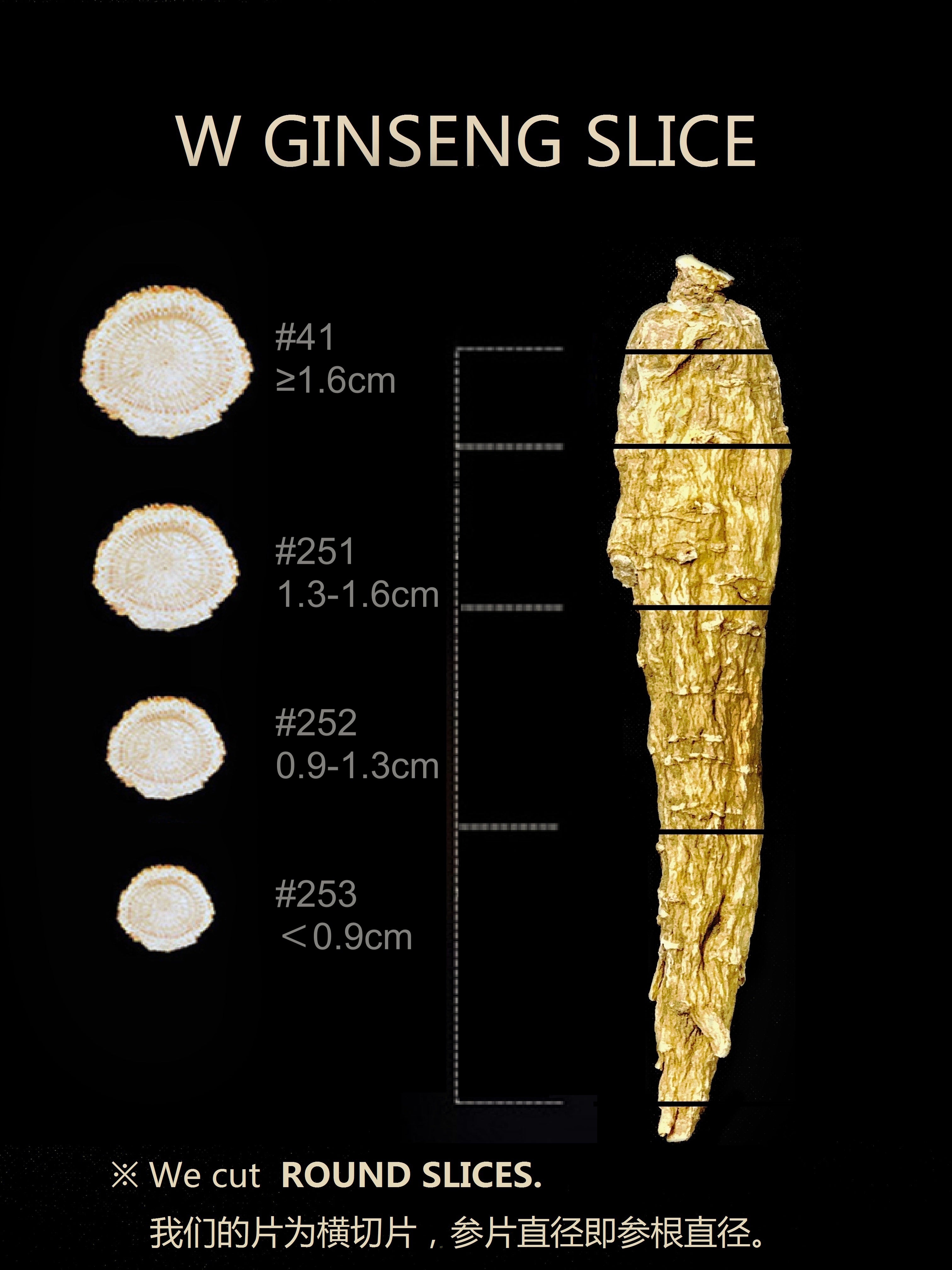 #251 威斯康星州西洋参圆片 - 精品
